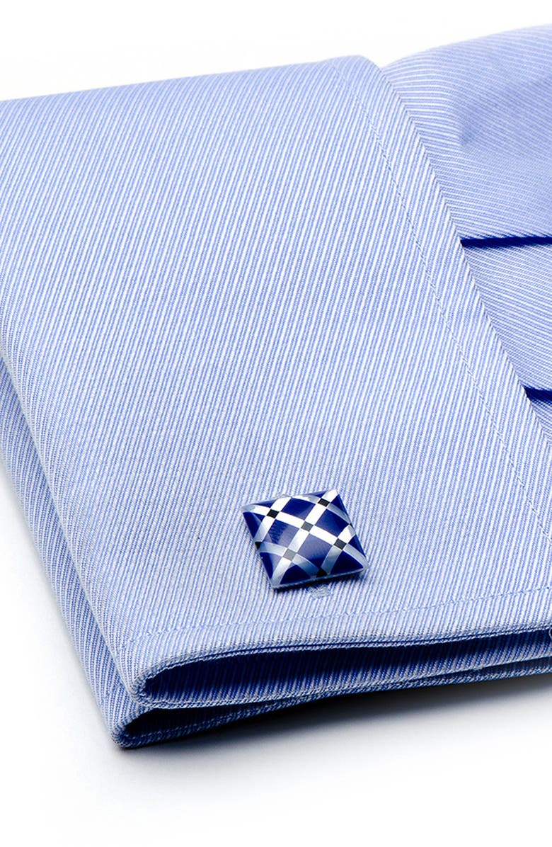 Cufflinks, Inc. Mother-of-Pearl Diamond Cuff Link & Stud Set, Alternate, color, 