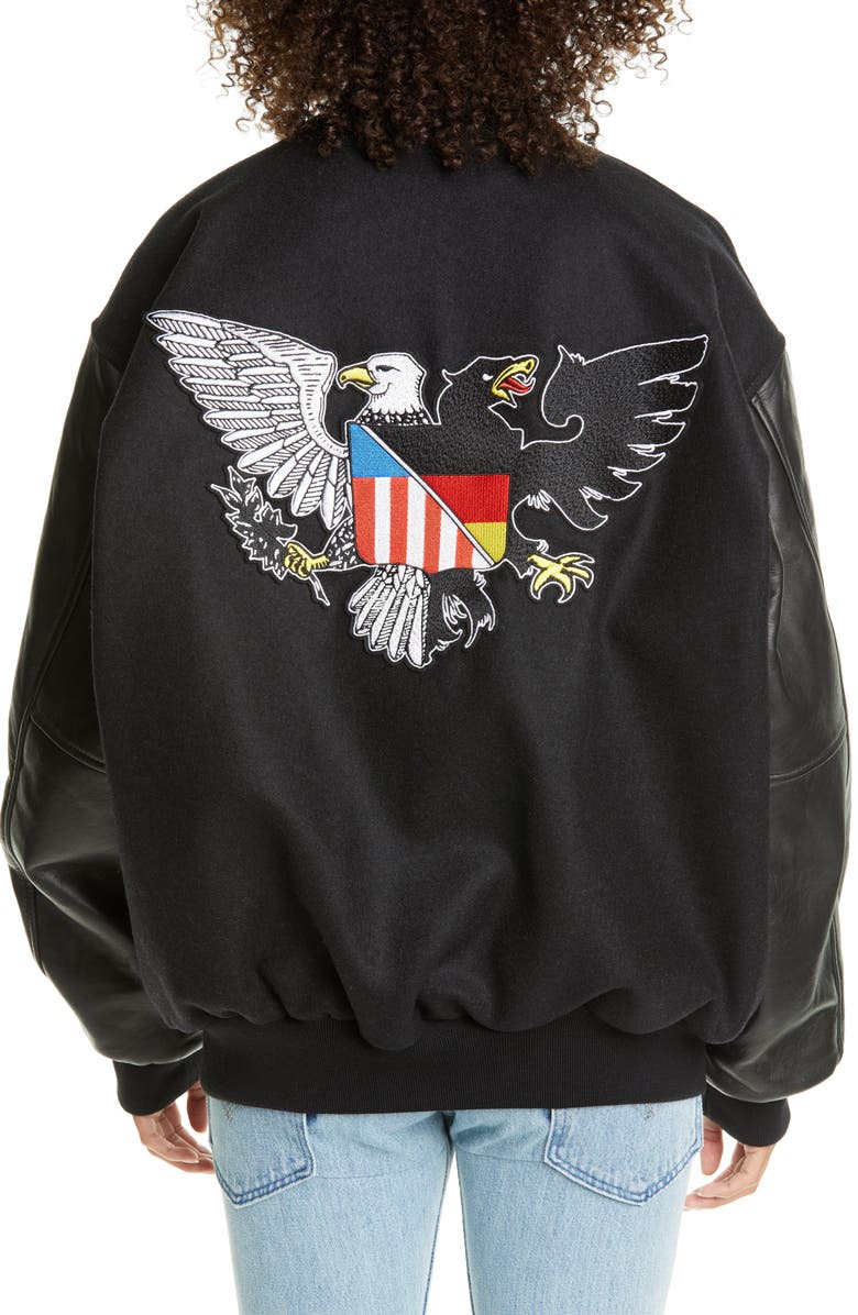 VETEMENTS College Bomber Jacket, Alternate, color, 