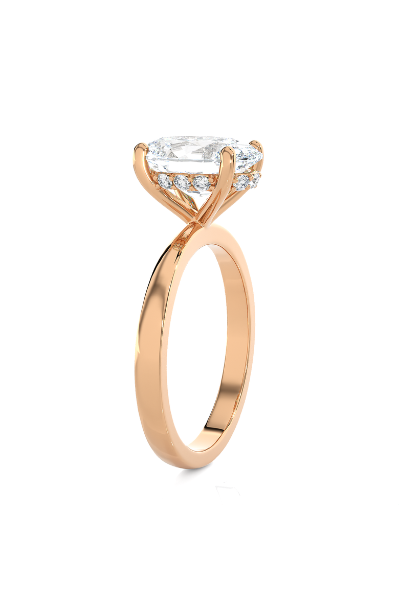 Bliss Diamond Certified 3.10Ct Oval Diamond HIdden Halo Engagement Ring 14k Gold Lab Grown, Alternate, color,