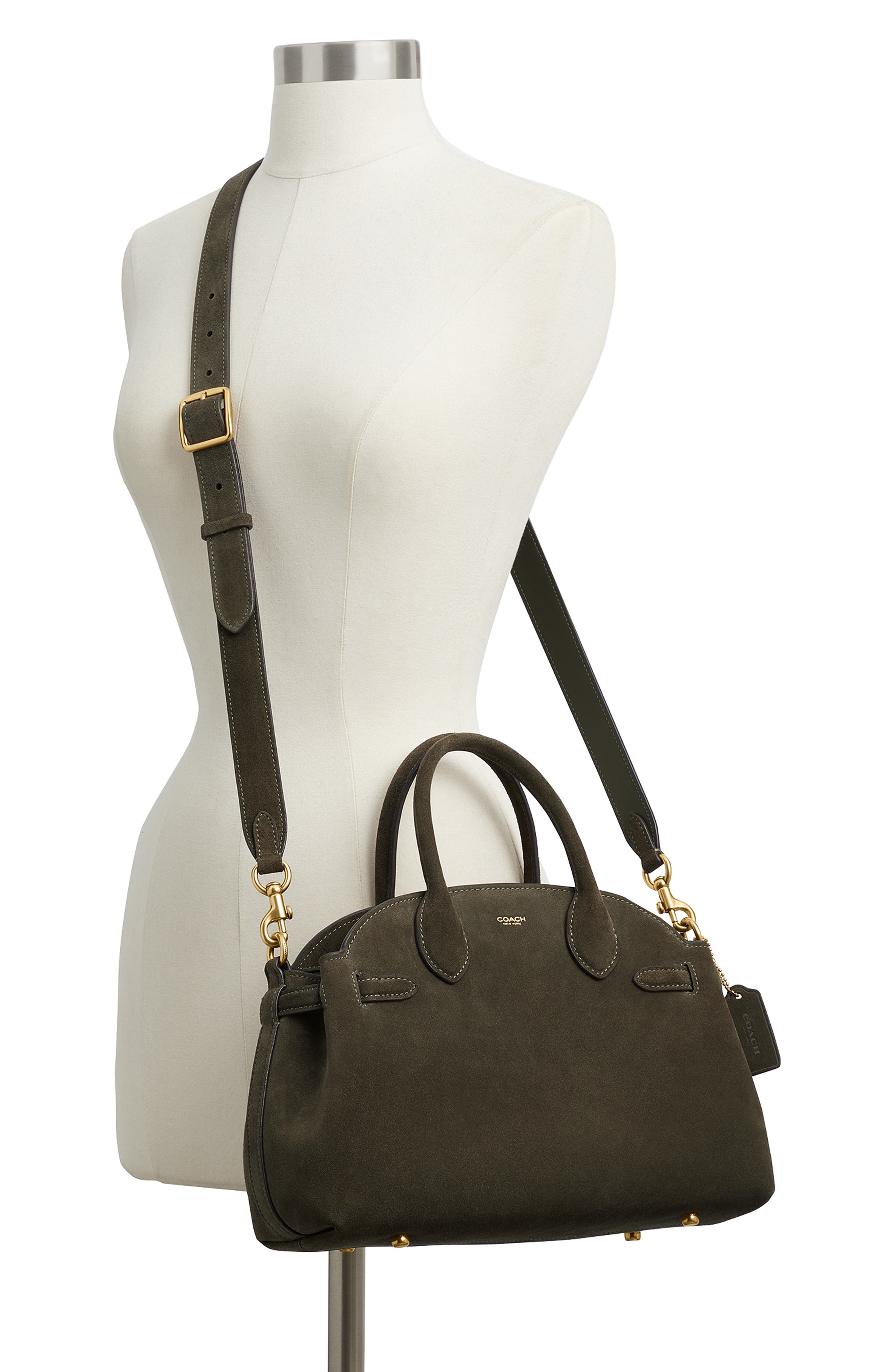 COACH Empire 28 Suede Carryall Bag, Alternate, color, 