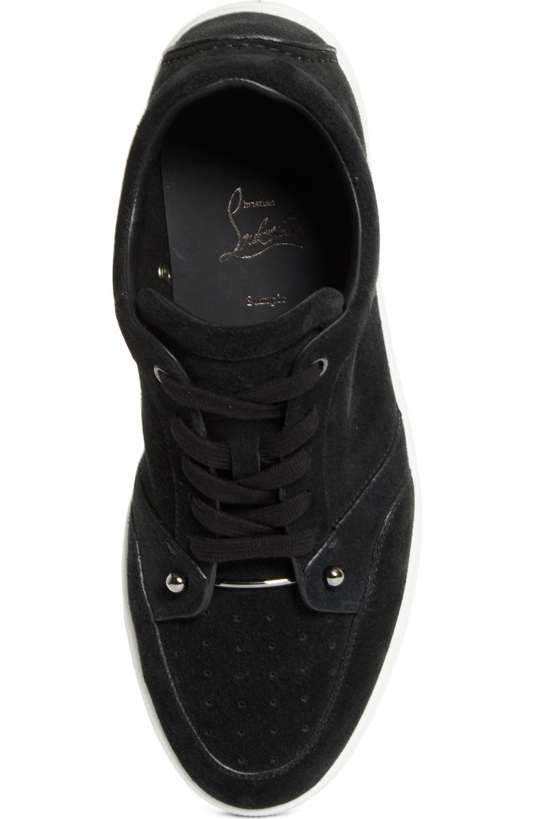 Christian Louboutin Chambelisneak Flat Low Top Sneaker, Alternate, color, Black