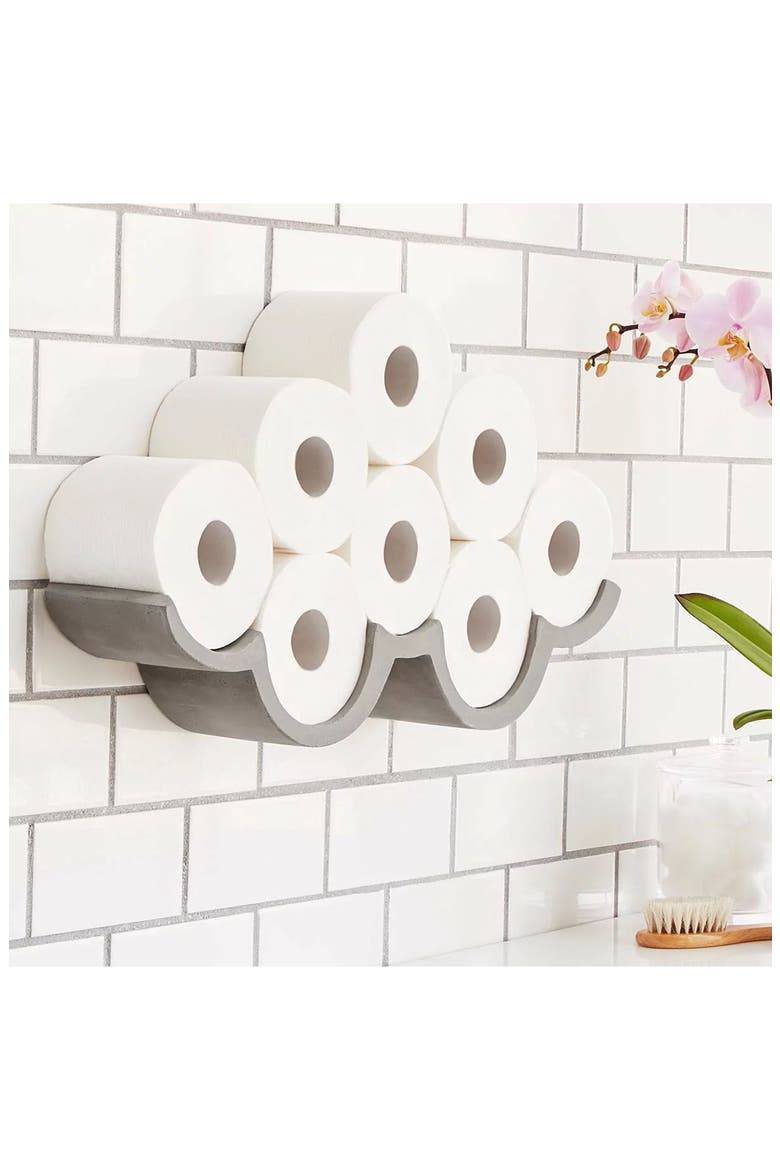 Cloudy Day Toilet Paper Storage by Lyon Beton, Alternate, color, Gray
