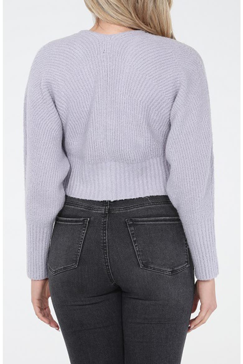 Bow Front Knit Cardigan, Alternate, color, LAVENDER