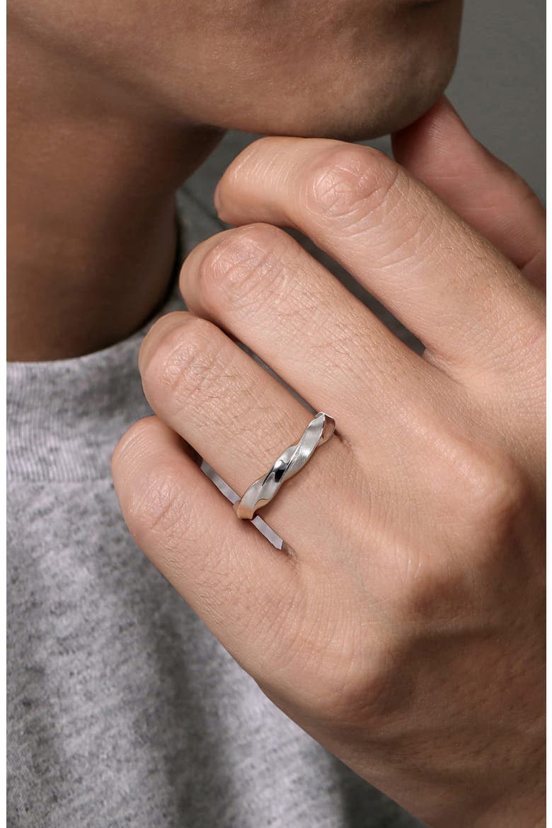 Meridian Sterling Silver Twisted Band Ring, Alternate, color, STERLING SILVER