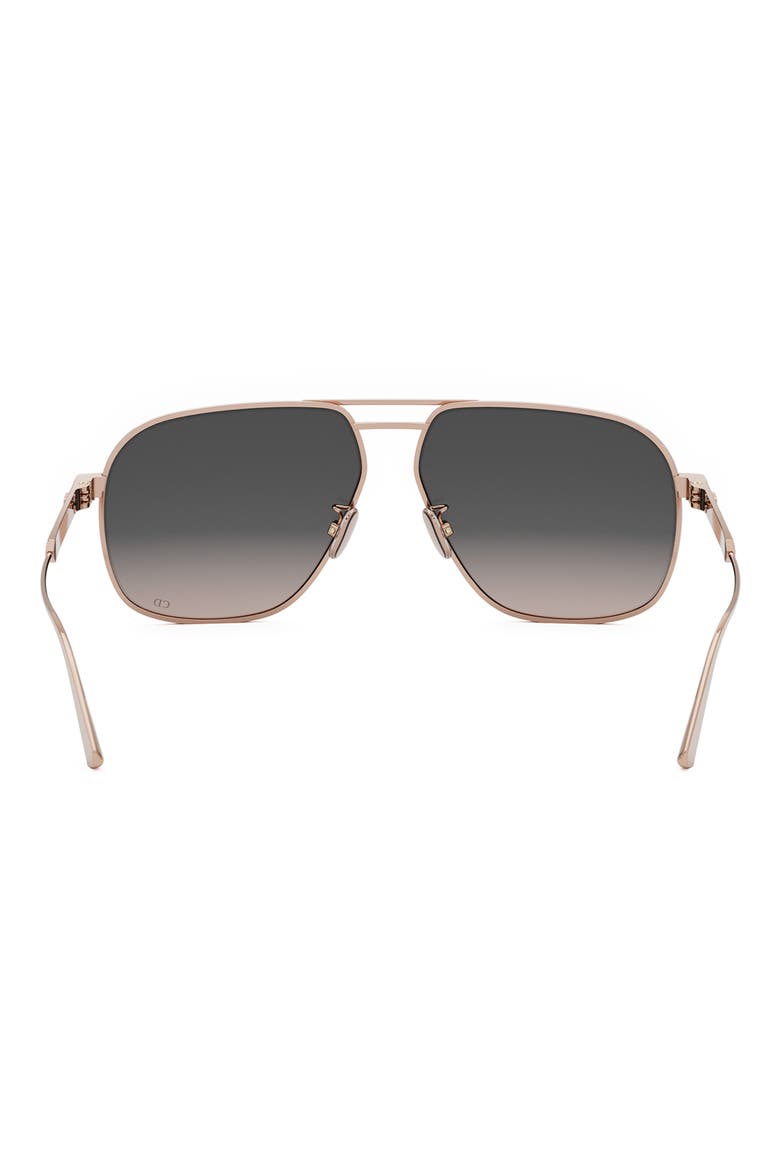 'DiorCannage A3U 58mm Pilot Sunglasses, Alternate, color, SHINY ROSE GOLD / SMOKE