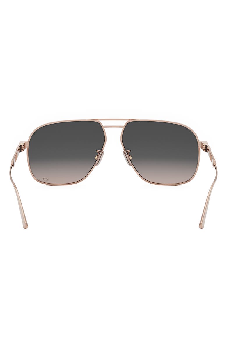 DIOR 'DiorCannage A3U 58mm Pilot Sunglasses, Alternate, color, Shiny Rose Gold / Smoke