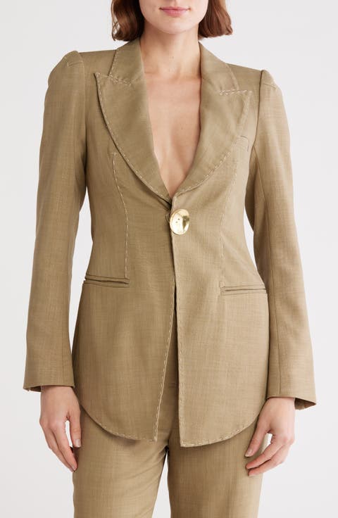 Wanye One-Button Blazer
