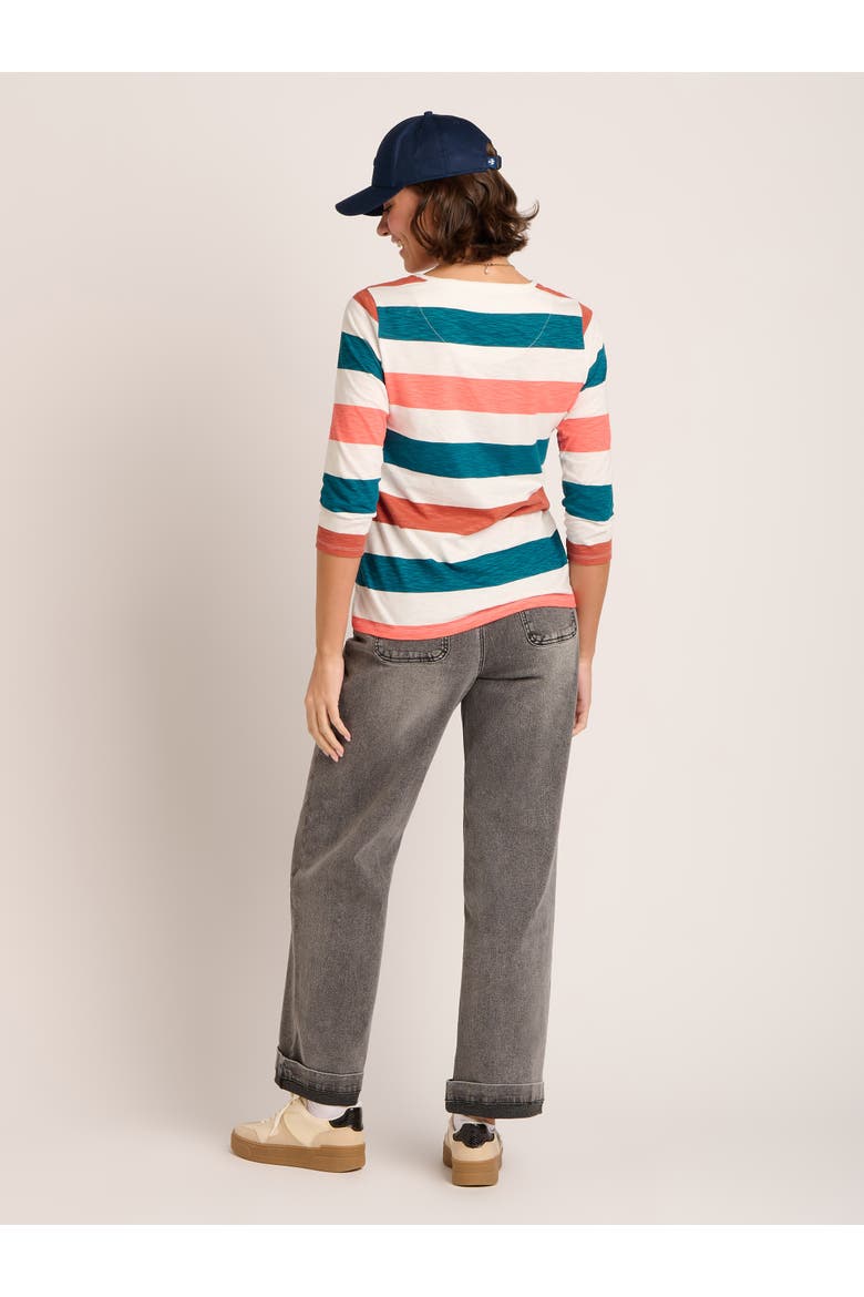 Lulworth Striped 3/4 Sleeve T-Shirt, Alternate, color, Multi