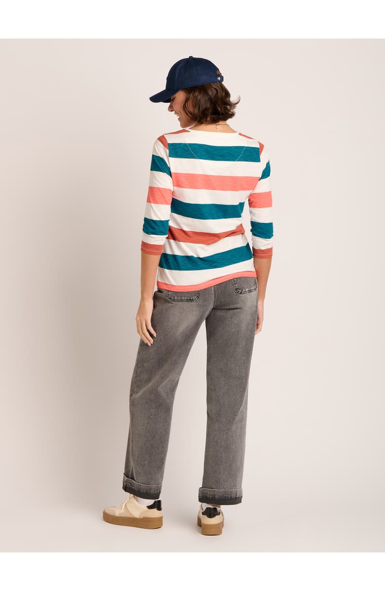 Brakeburn Lulworth Striped 3/4 Sleeve T-Shirt, Alternate, color, Multi