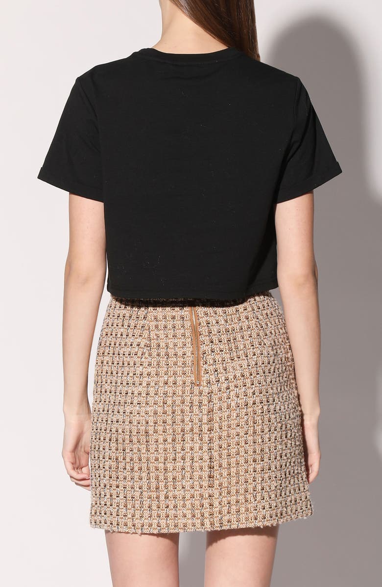 Walter Baker Isabel Fringe Tweed Pencil Skirt, Alternate, color, 