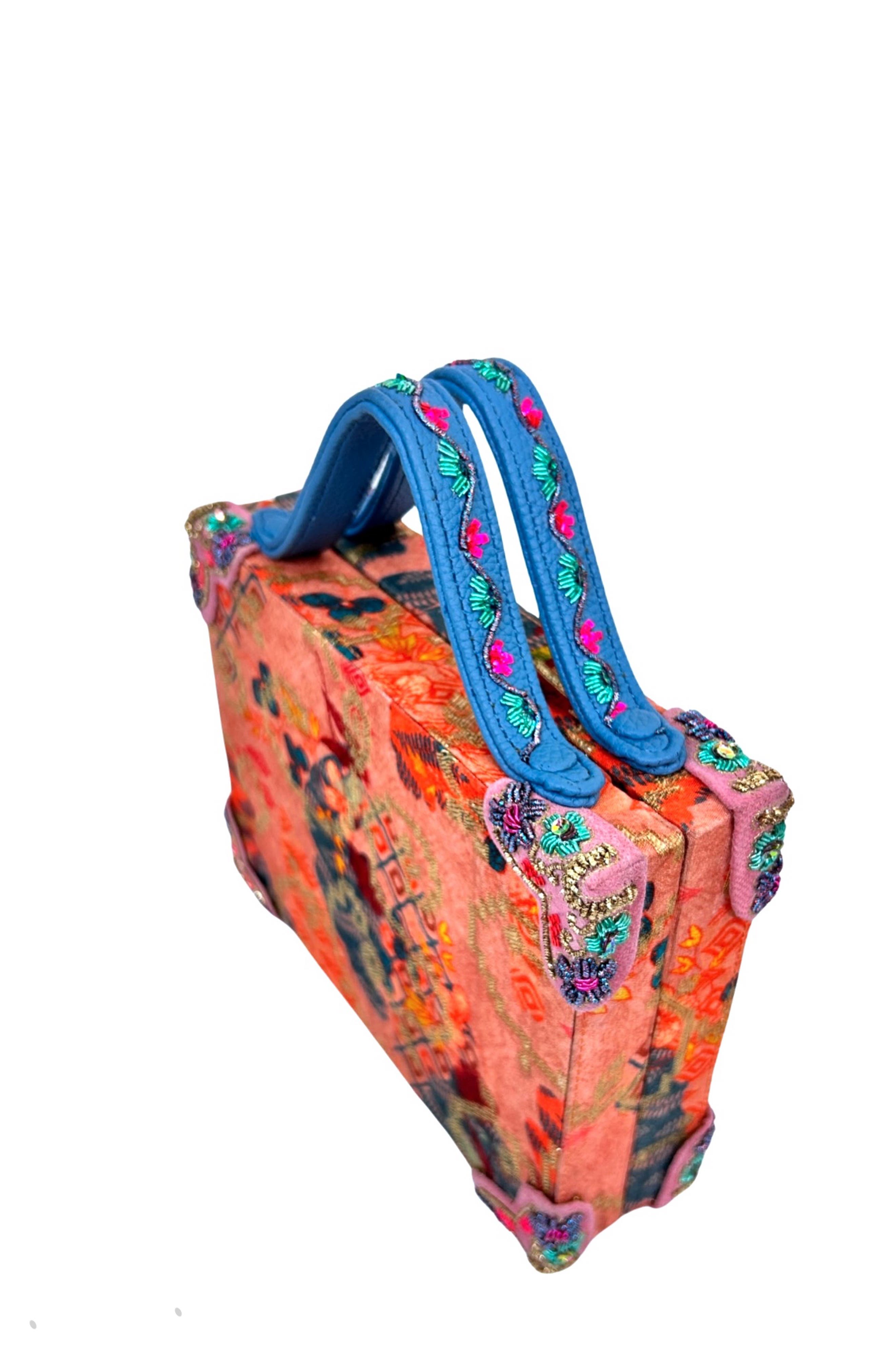 Simitri Brocade Briefcase Bag, Alternate, color, Pink