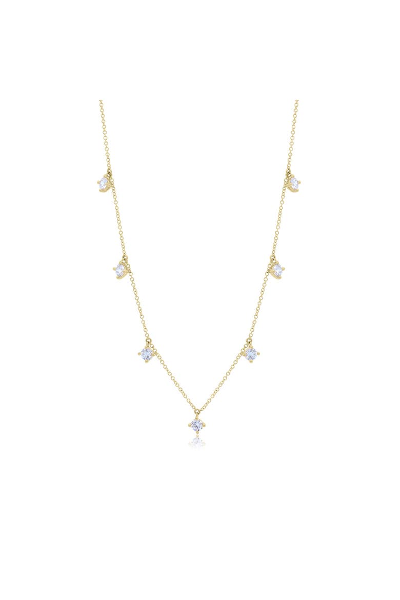 Lab Grown Diamond Dangle Necklace, Main, color, 14K Yellow Gold