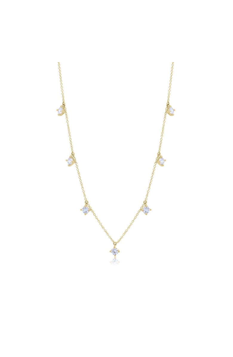 The Lovery Fine Jewelry Lab Grown Diamond Dangle Necklace, Main, color, 14K Yellow Gold