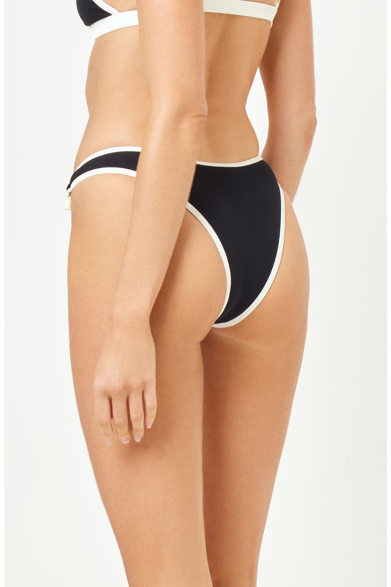 Caicos Bitsy Bikini Bottoms, Alternate, color, BLACK/ CREAM