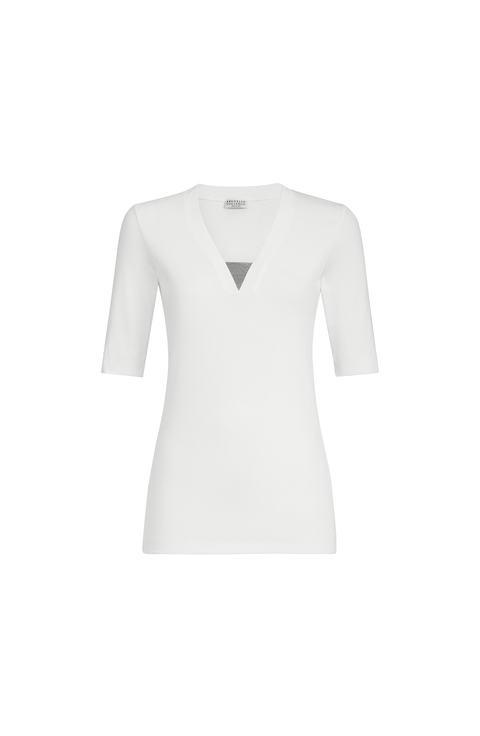 Ribbed jersey T-shirt