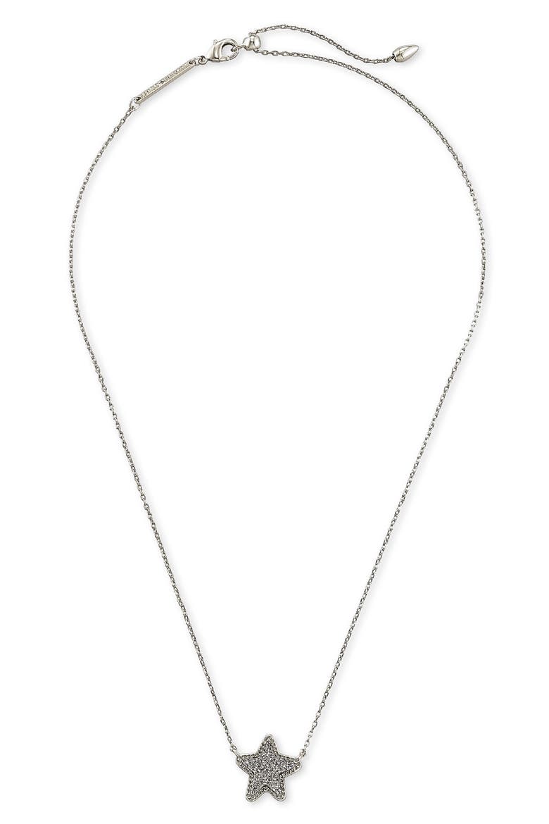 Jae Star Pendant Necklace, Alternate, color, RHOD PLATINUM DRUSY