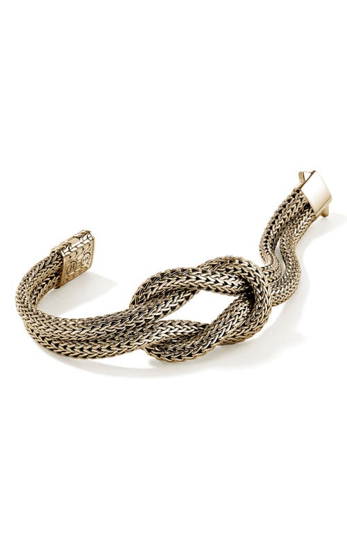 John Hardy Love Knot Sterling Silver Bracelet In Gold