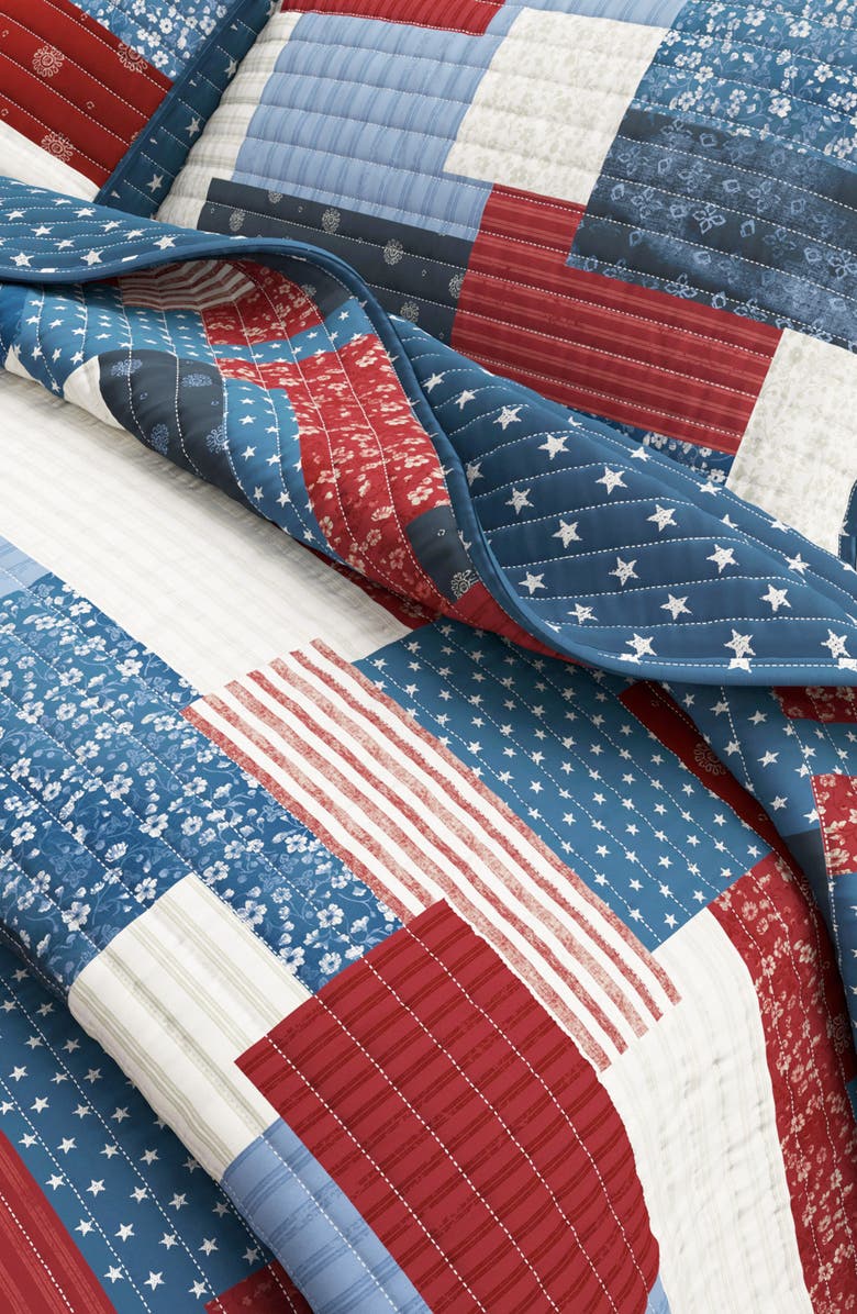 Woven & Weft Summer Lodge Reversible Quilt Set, Alternate, color, Americana Patchwork