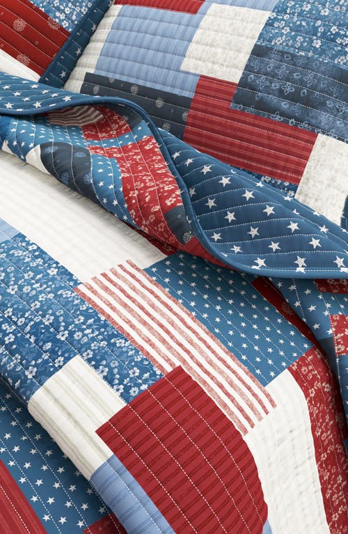 Woven & Weft Summer Lodge Reversible Quilt Set In Americana Patchwork