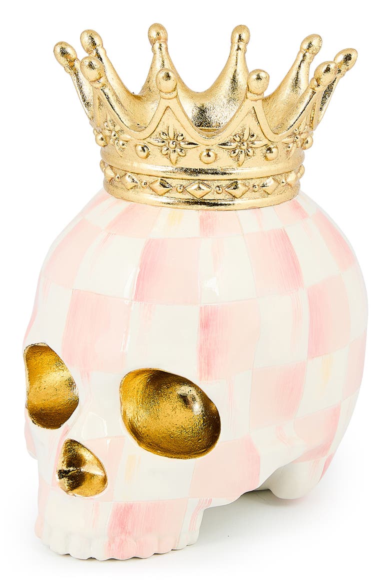 Check Crowned Skull, Main, color, ROSY