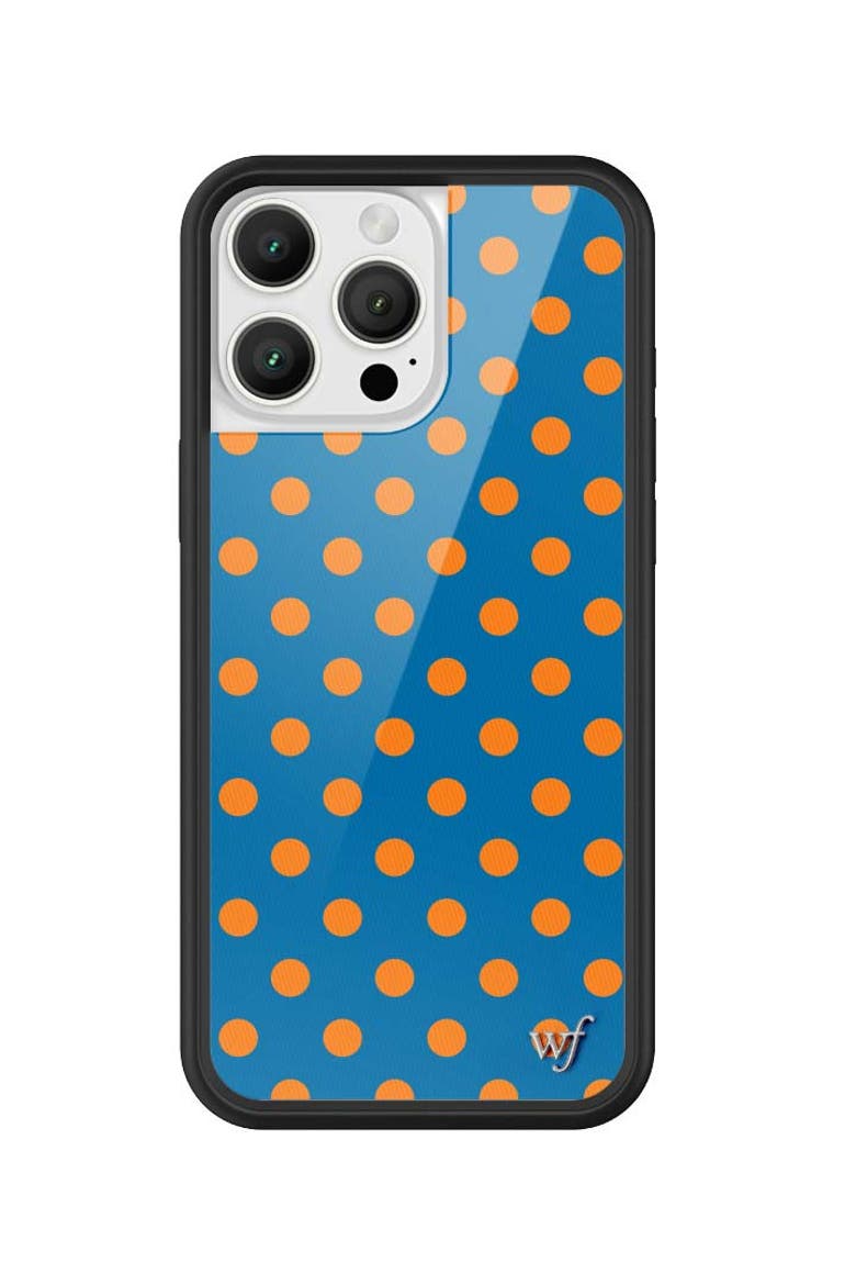 Polka Dot | Blue and Orange iPhone Case, Main, color, Blue
