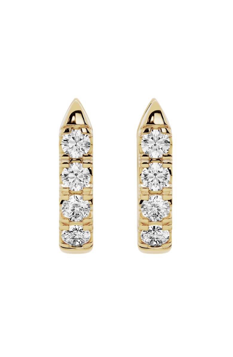 Jennifer Fisher 18K Gold Lab Created Diamond J Hoop Earrings - 0.8 ctw, Alternate, color, 18K Yellow Gold