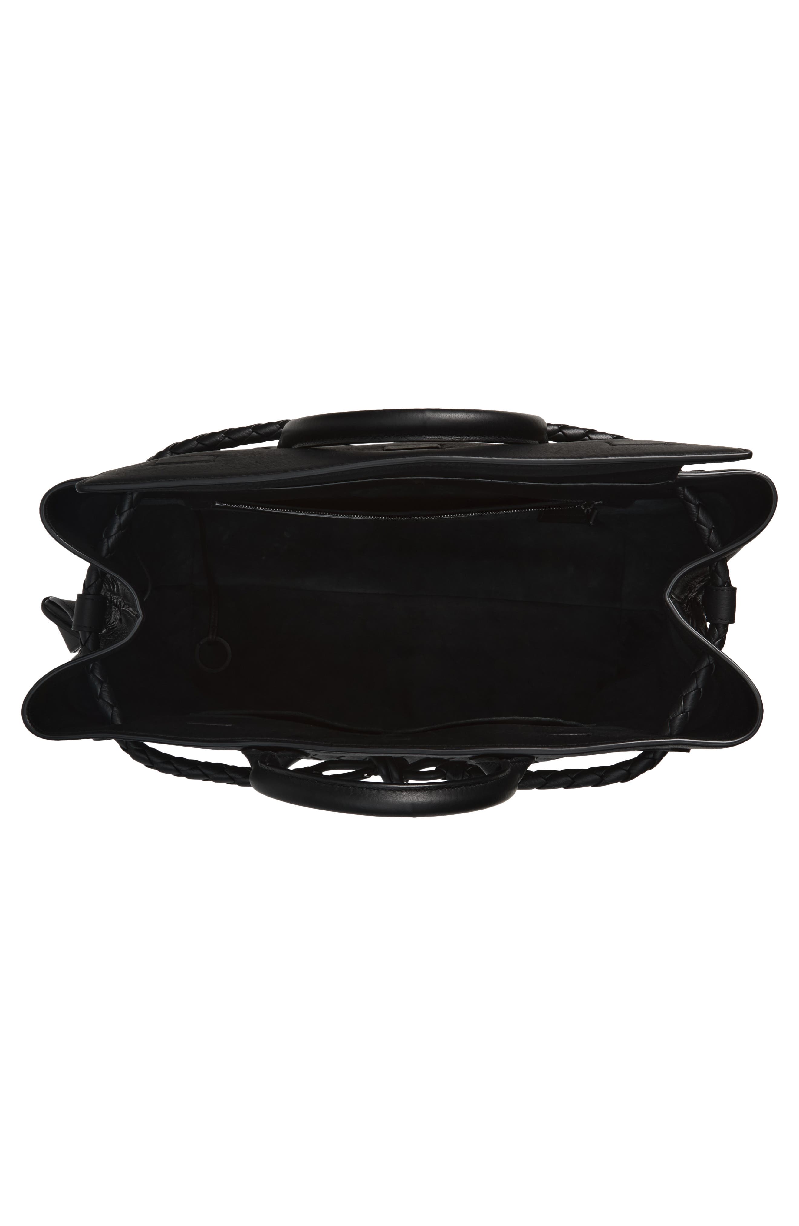 Bottega Veneta Andiamo Voyager Intrecciato Tote, Alternate, color, 8966 Black-Nero Opaco