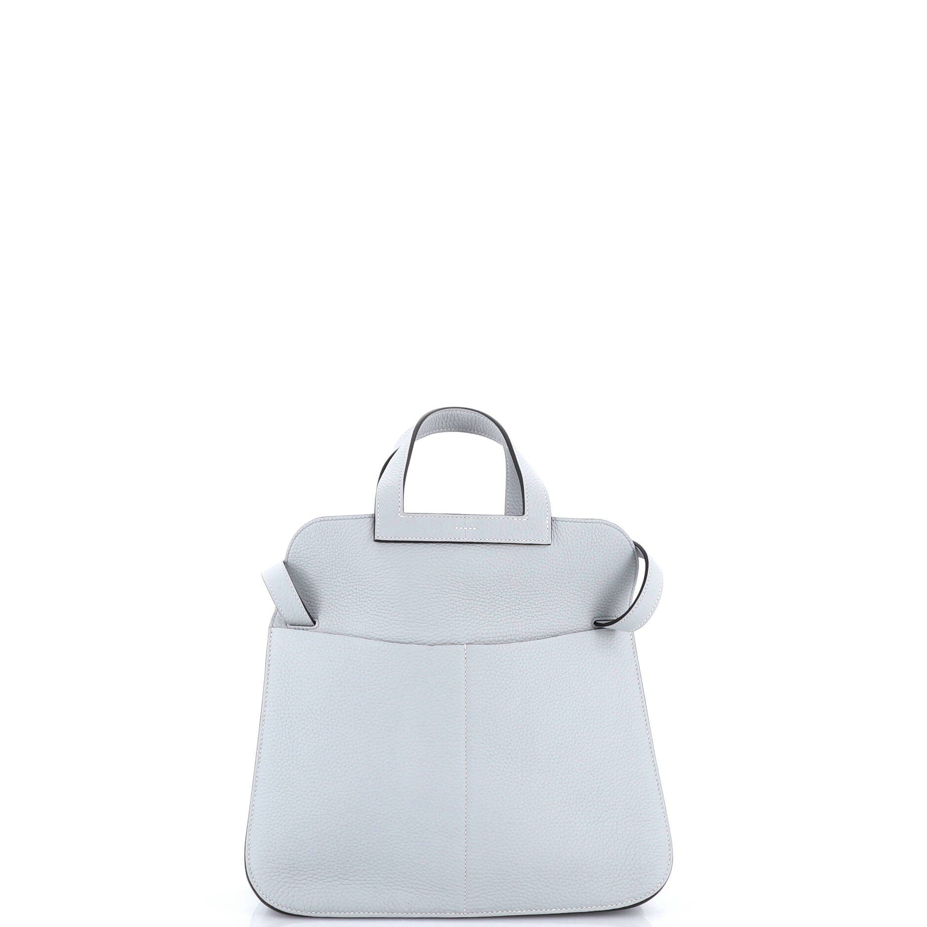 Pre-Owned Hermes Halzan Bag Clemence 31, Alternate, color, Bleu Pale
