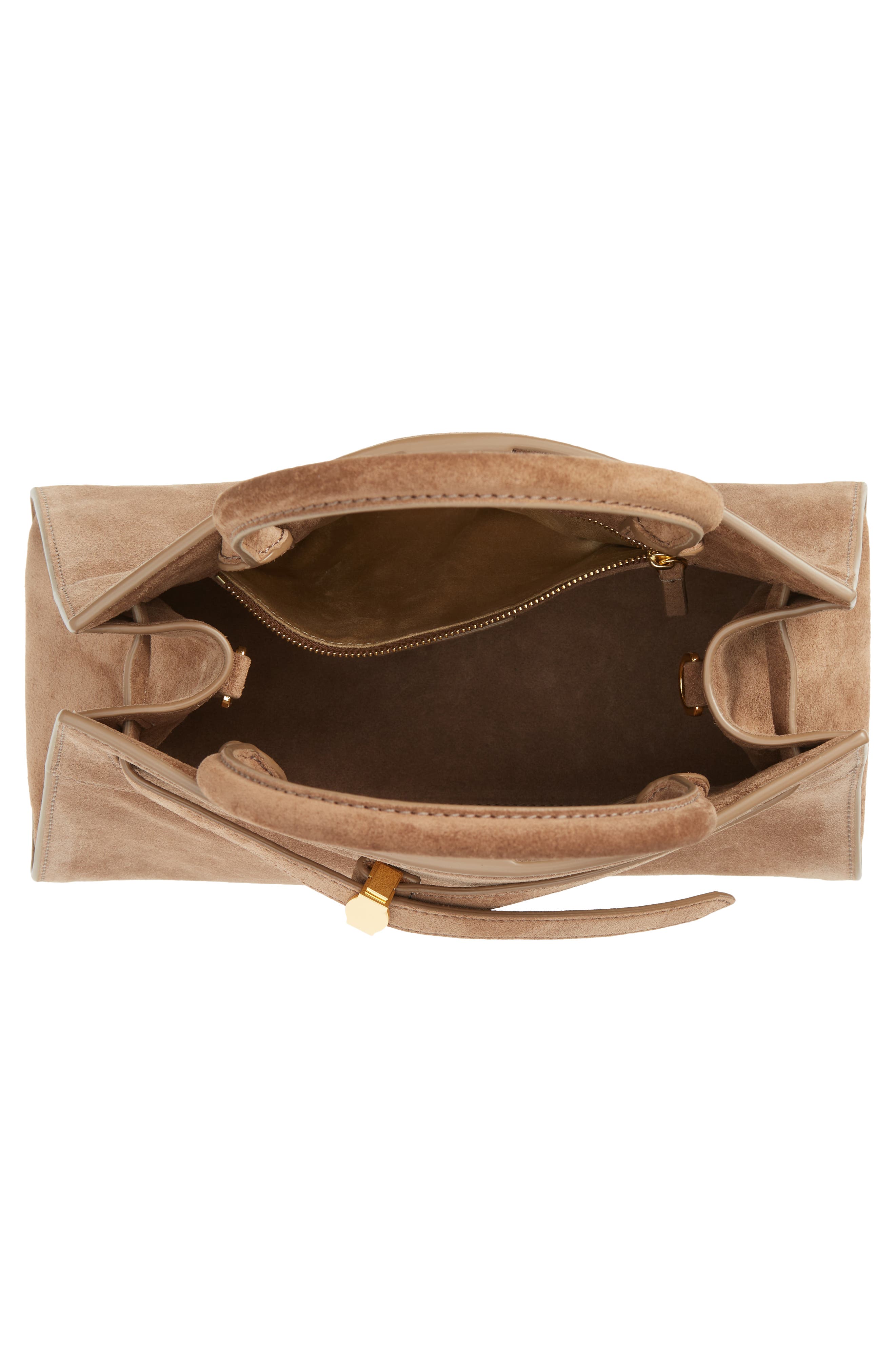 Veronica Beard Dash Suede Tote, Alternate, color, Bark