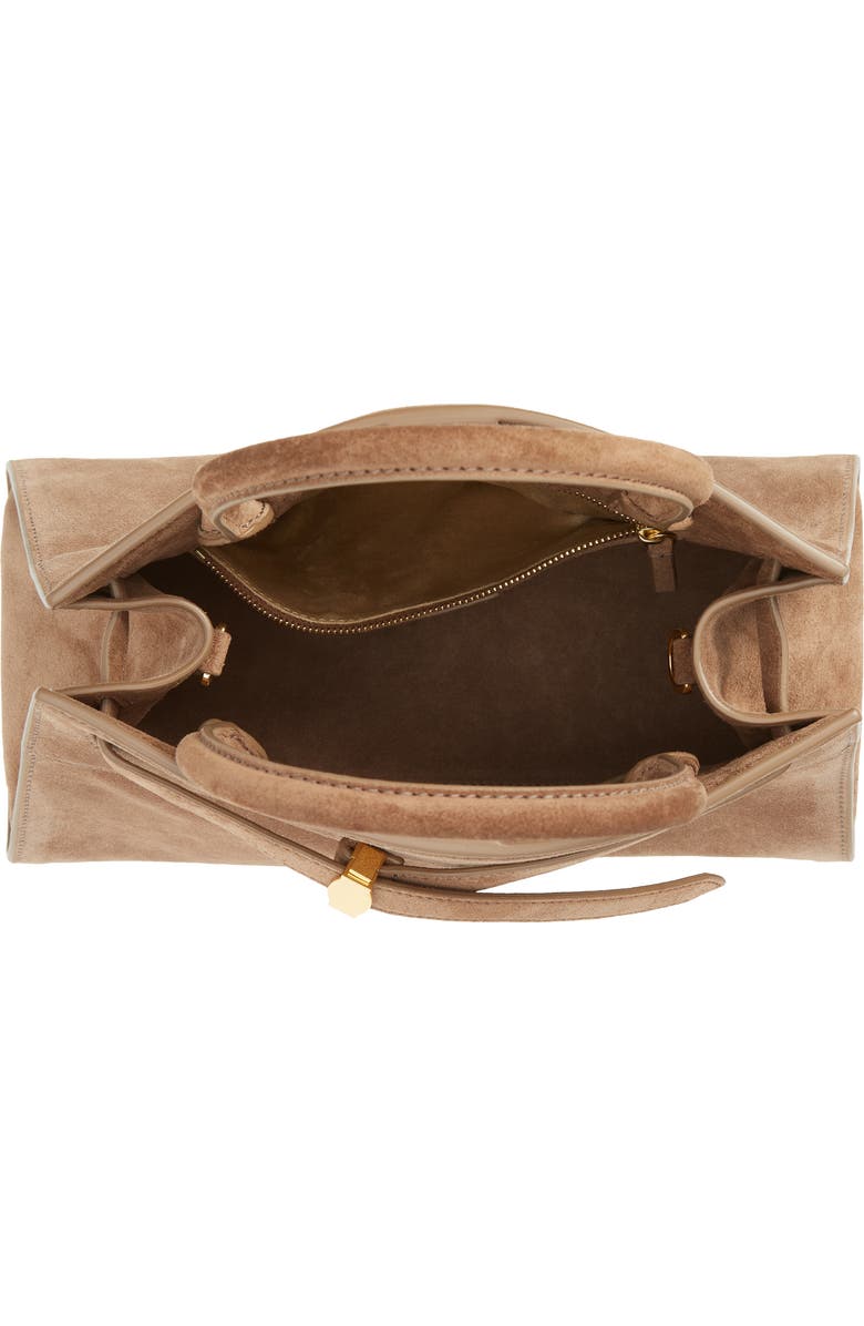 Veronica Beard Dash Suede Tote, Alternate, color, Bark