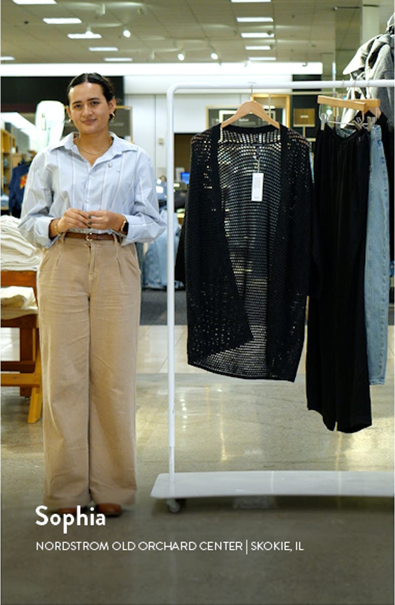 Open Stitch Longline Wool Cardigan, sales video thumbnail