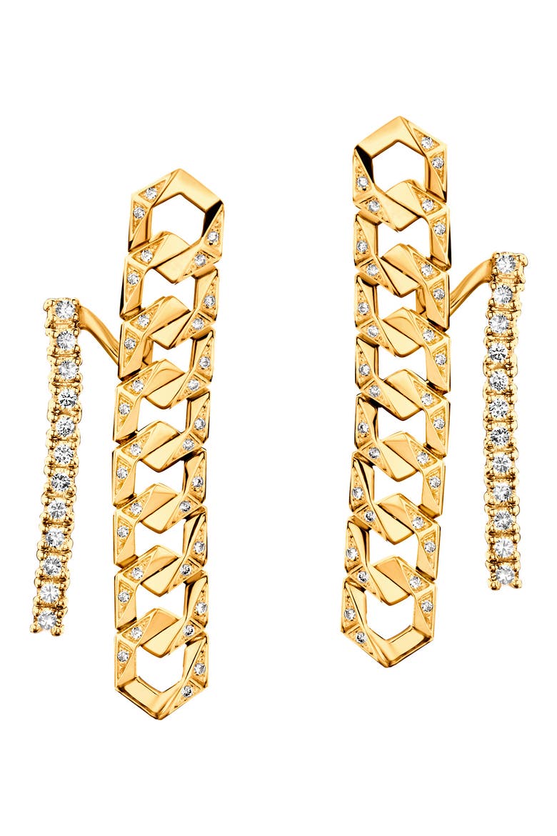Bond Signature Diamond Chain Ear Jackets, Main, color, YELLOW GOLD