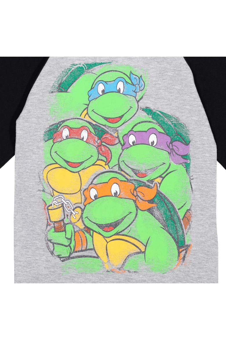 Teenage Mutant Ninja Turtles 2-Pack Long Sleeve Graphic T-Shirts, Alternate, color, Green Heather Grey
