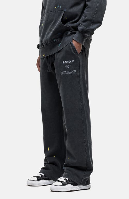 Good For Nothing Nevada Black Paint Baggy Jogger In Black