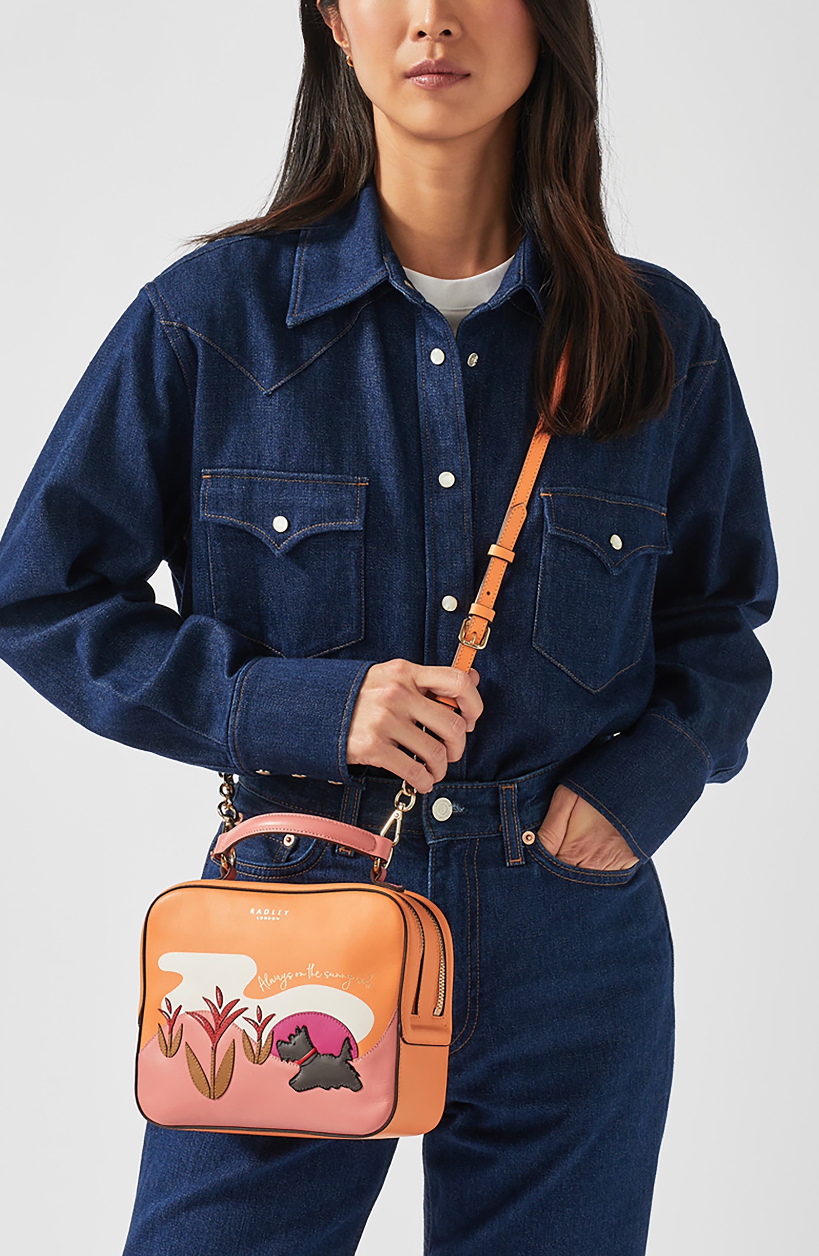 Radley Spring Street Leather Top Handle Crossbody Bag, Alternate, color, 