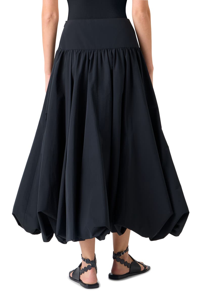 Akris punto Techno Taffeta Balloon Hem Skirt, Alternate, color, Black