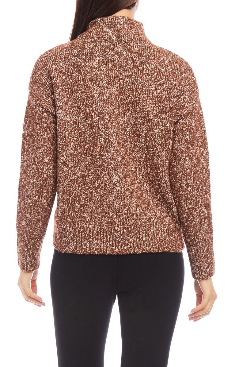 Karen Kane Marled Funnel Neck Sweater, Alternate, color, 
