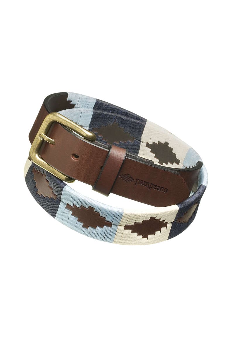 Sereno Belt, Alternate, color, Brown/Navy/Light Blue/Cream