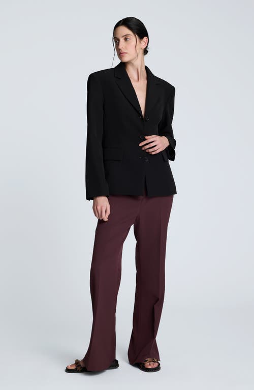 Kenneth Cole Luxe Twill Three Button Contoured Jacket In Black