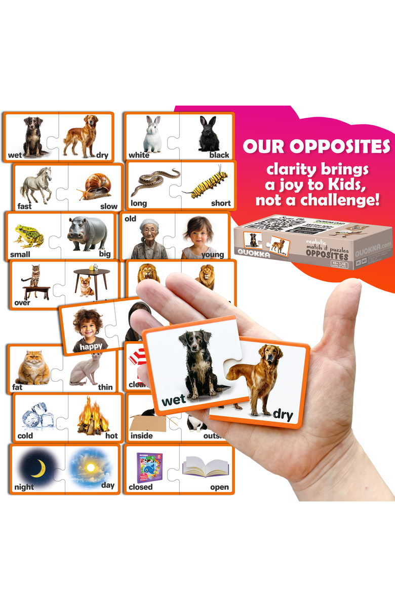 Quokka Matching Puzzle 5-Pack Set for Toddlers, Alternate, color, Matching Games