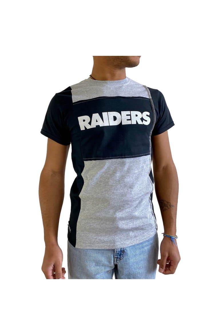 Men's Refried Apparel Heather Gray Las Vegas Raiders Sustainable Split T-Shirt, Main, color, Heather Gray