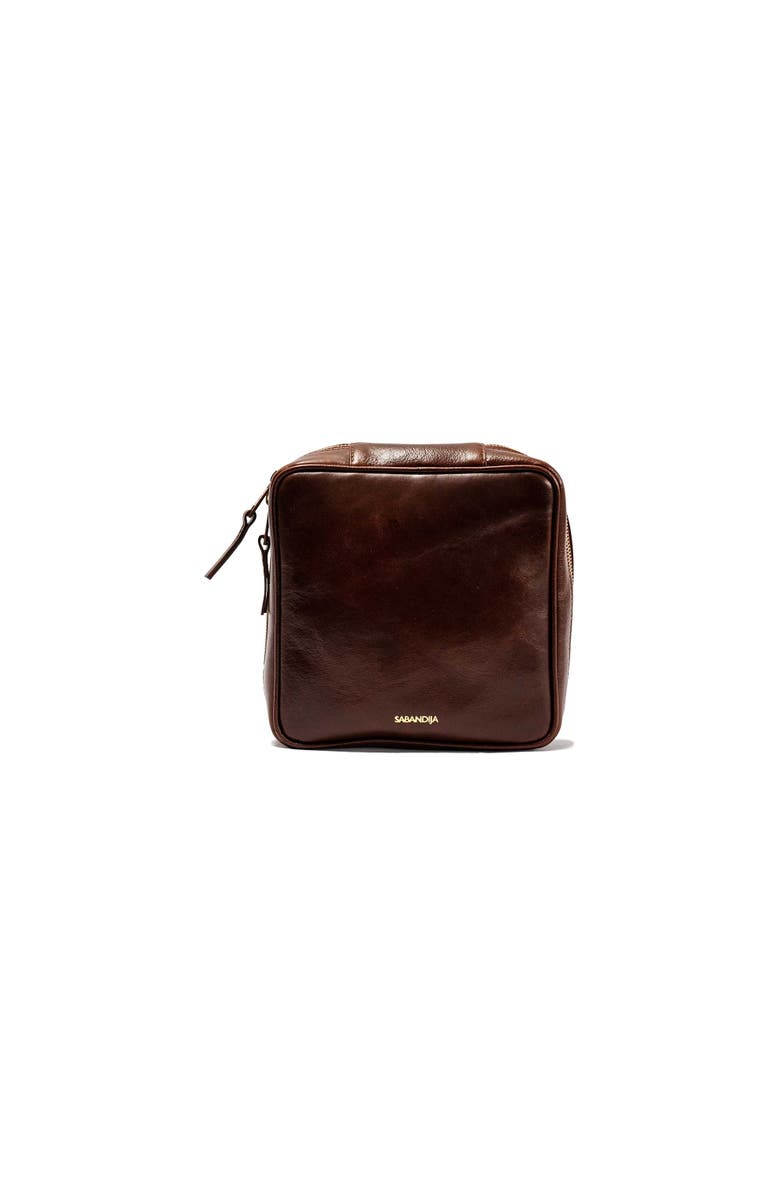SABANDIJA Coffer Toiletry Bag, Main, color, Tobacco