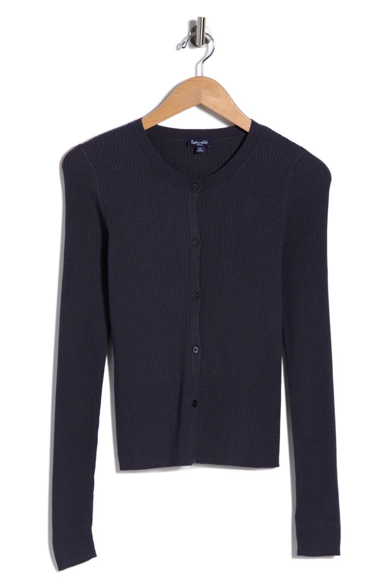 Jette Long Sleeve Cardigan, Alternate, color, NAVY BLUE