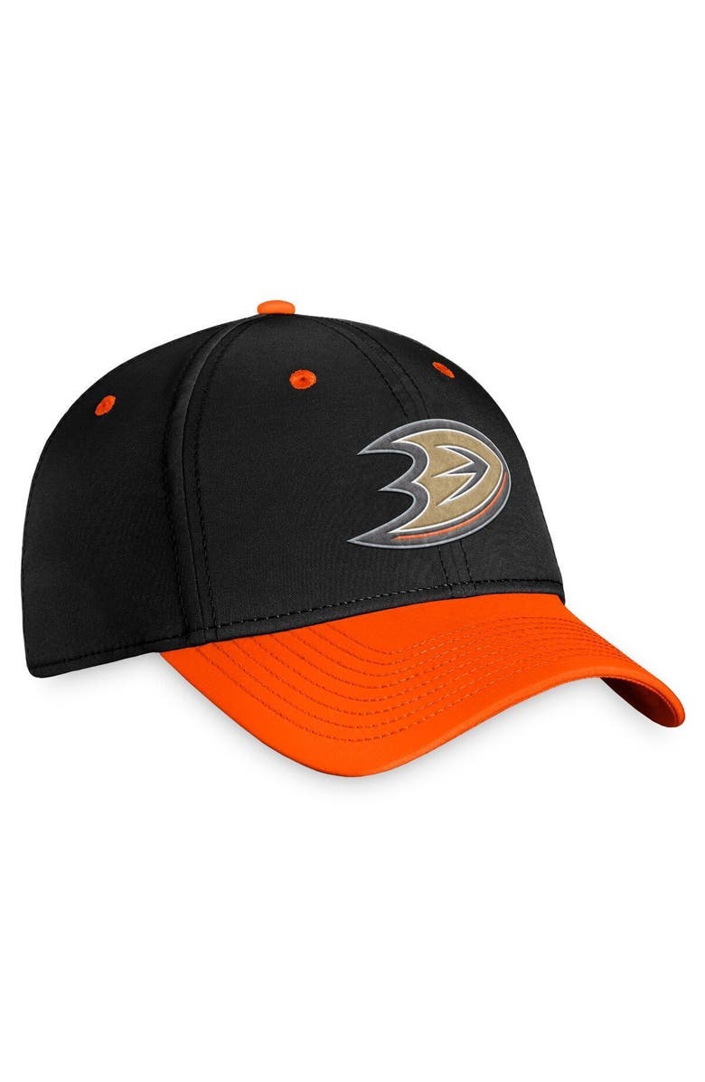 FANATICS Men's Fanatics Branded Black/Orange Anaheim Ducks 2022 NHL Draft Authentic Pro Flex Hat, Alternate, color, 