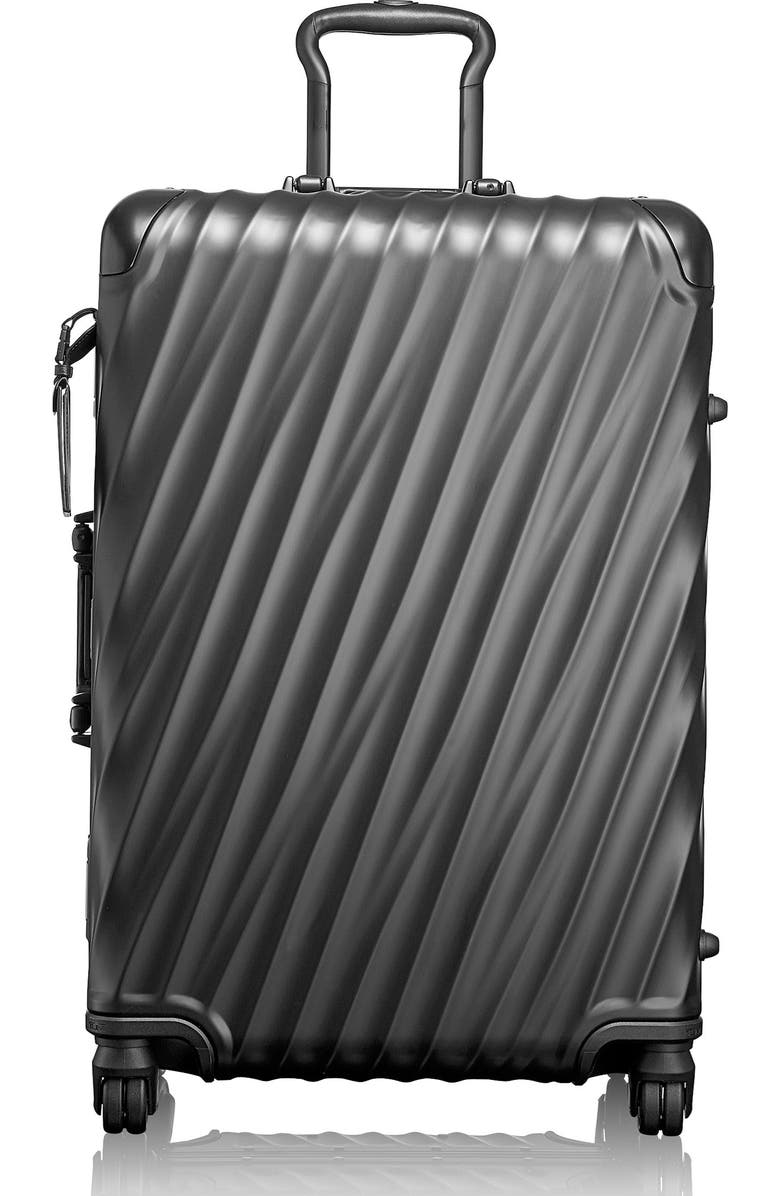 TUMI 19 Degree Aluminum 26-Inch Short Trip Wheeled Packing Case, Main, color, Matte Black