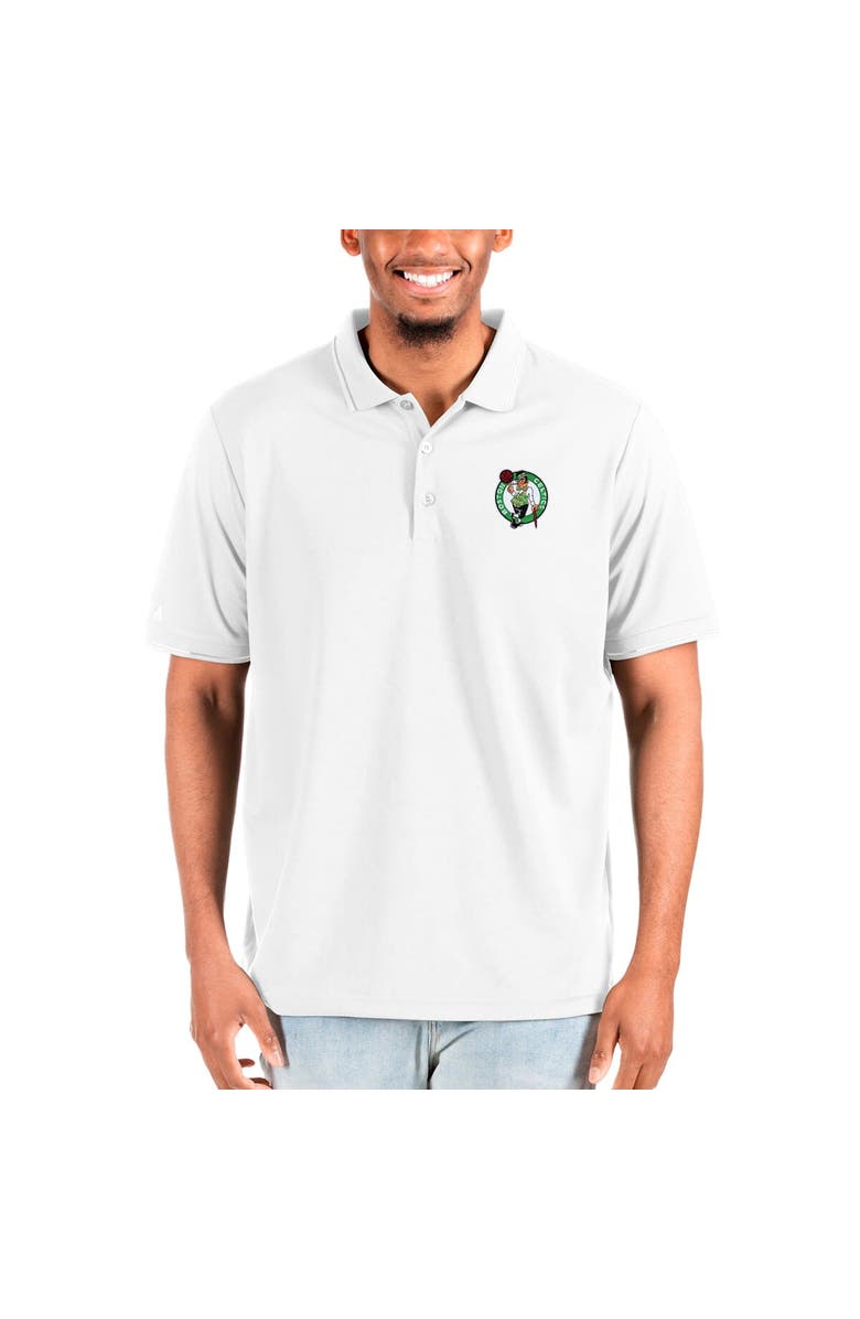 ANTIGUA Men's Antigua White Boston Celtics Big & Tall Affluent Polo, Main, color, 