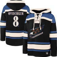 '47 Men's '47 Alexander Ovechkin Black Washington Capitals Player Name & Number Lacer Pullover Hoodie