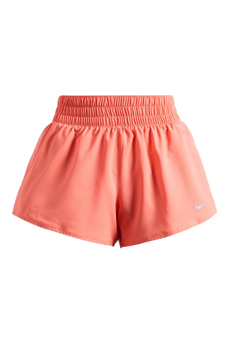 Dri-FIT Mid-Rise 3-Inch Brief-Lined Shorts, Alternate, color, MAGIC EMBER/ REFLECTIVE SILV