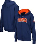 COLOSSEUM Women's Navy Virginia Cavaliers Arched Name Full-Zip Hoodie