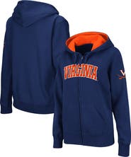 COLOSSEUM Women's Navy Virginia Cavaliers Arched Name Full-Zip Hoodie